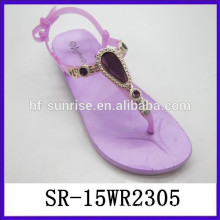 Nova moda barato PVC senhoras sandálias sandálias das mulheres 2015 sandálias para meninas